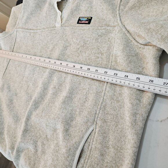 L.L. Bean Womens 3X Sweater Fleece Pullover Beige Snap Neck Warm Preppy EUC! - Picture 11 of 11